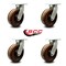 Service Caster 10 Inch Extra Heavy Duty High Temp Phenolic Wheel Swivel Top Plate Caster, 4PK SCC-KP92S1030-PHRHT-4 - alternate 2